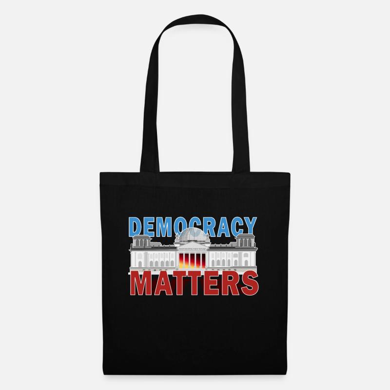 Demokratie Democracy Matters Bundestag Berlin - Stoffbeutel - Schwarz