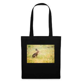 Photo Lièvre et lapin animalier - Sac en tissu - noir - Devant