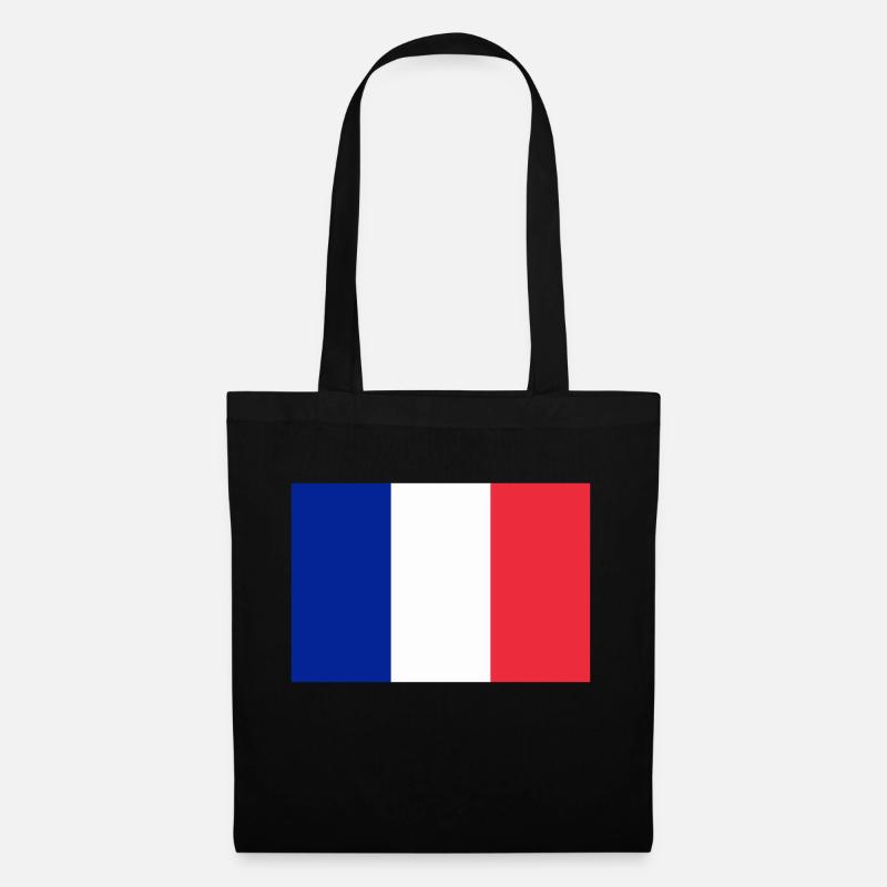 Drapeau français / French flag - Sac en tissu - noir