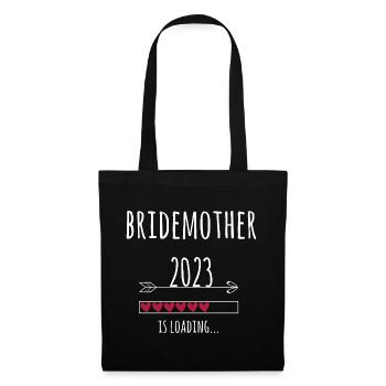 Brautmutter 2023 Hochzeit Verlobung Geschenk Mama - Stoffbeutel - Schwarz - Vorne