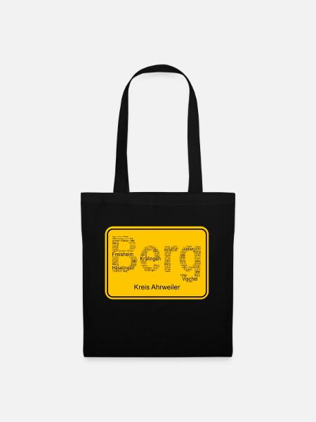 Gemeine Berg Ortsschild v2 - Stoffbeutel - Schwarz