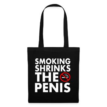 Smoking shrinks the penis - Sac en tissu - noir - Devant