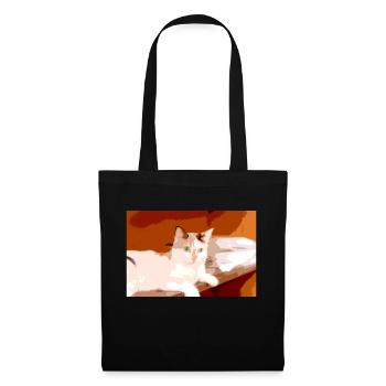 Ich liebe Katzen - Stoffbeutel - Schwarz - Vorne