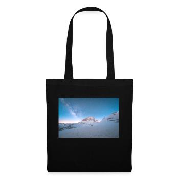 La galaxie de la Voie lactée au-dessus du mont Olympe en Grèce - Sac en tissu - noir - Devant