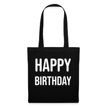 Joyeux anniversaire Cadeau d’anniversaire - Sac en tissu - noir - Devant
