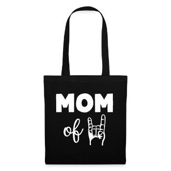 Mom of Two 2 Kids Mom - Tote Bag - black - Front
