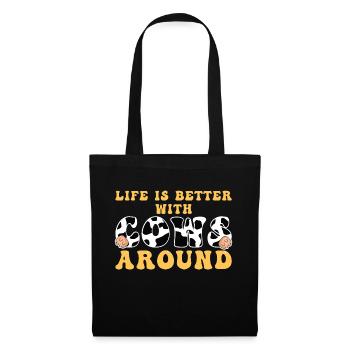 Cow Farmer Farm - Tote Bag - black - Front
