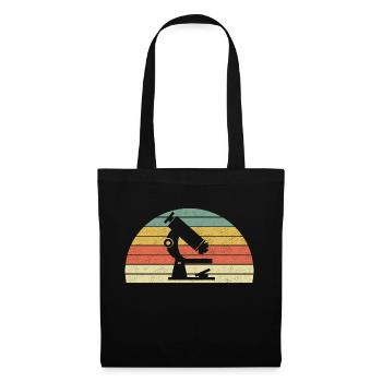 Laboratory shirt with microscope - Tote Bag - black - Front