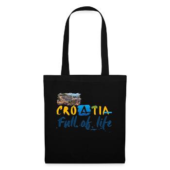 Croatie Croate Hrvatska Croatie Croates Croates Croates - Sac en tissu - noir - Devant