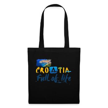 Croatie Croate Hrvatska Croatie Croates Croates Croates - Sac en tissu - noir - Devant