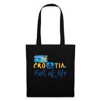 Croatie Croate Hrvatska Croatie Croates Croates Croates - Sac en tissu - noir - Devant