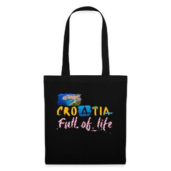 Croatie Croate Hrvatska Croatie Croates Croates Croates - Sac en tissu - noir - Devant