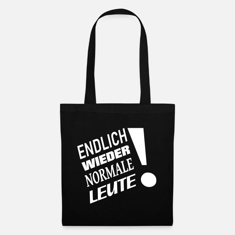 Endlich wieder normale Leute - Stoffbeutel - Schwarz