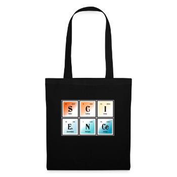 | scientifique Tableau périodique des éléments - Sac en tissu - noir - Devant