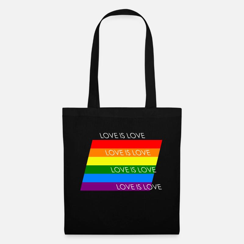 Love is Love - Stoffbeutel - Schwarz