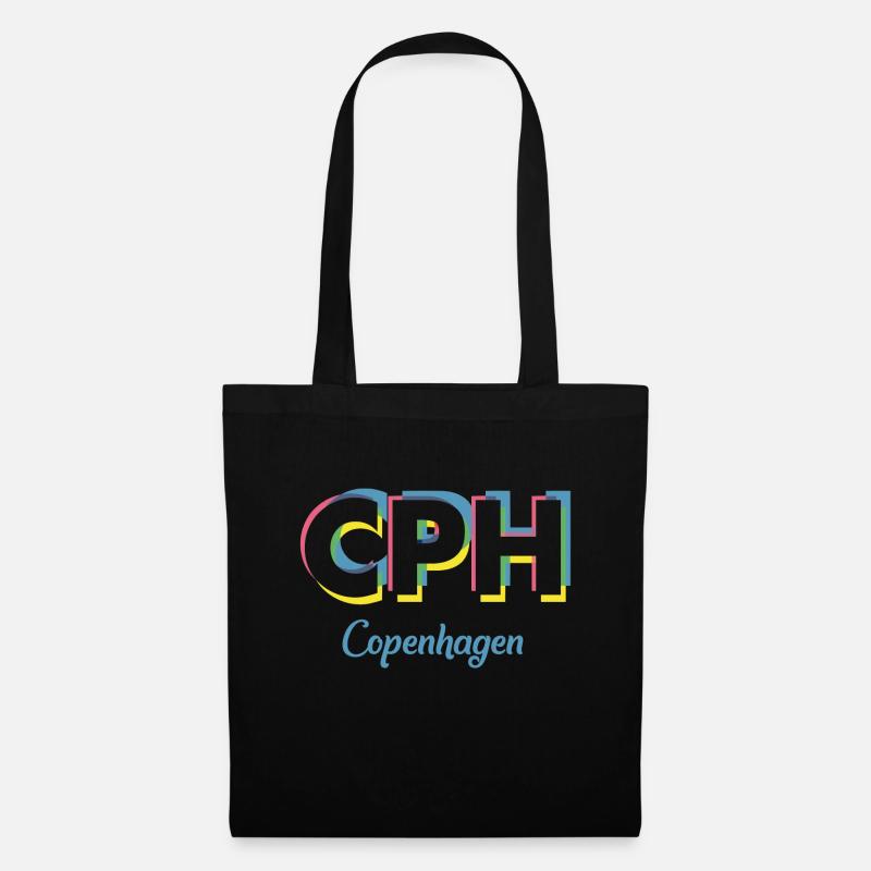 Copenhagen - CPH - Kopenhagen - Dänemark - Denmark - Stoffbeutel - Schwarz