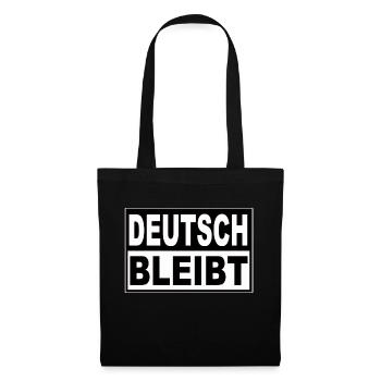 deutsch bleibt - Stoffbeutel - Schwarz - Vorne