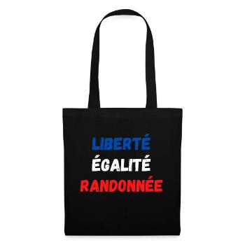 Liberté égalité randonnée - Sac en tissu - noir - Devant