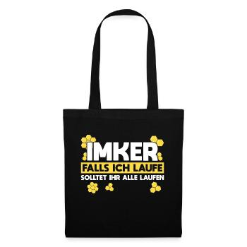 Imker Bienen Imkerei Geschenk - Stoffbeutel - Schwarz - Vorne