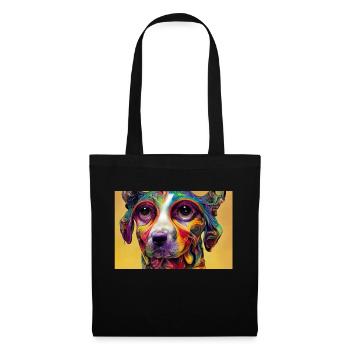 Psychedelic Dog - Tote Bag - black - Front