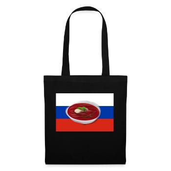 Borschtsch, Russische Suppe - Stoffbeutel - Schwarz - Vorne