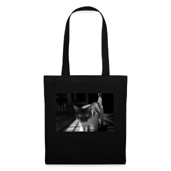 the cat with the sweet look - Tote Bag - black - Front