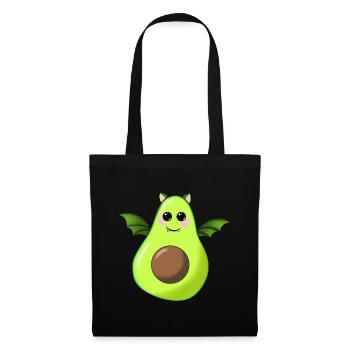 Avocado Fledermaus - Stoffbeutel - Schwarz - Vorne