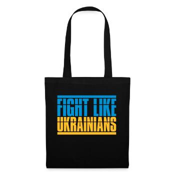 fight like ukrainians quote - Tote Bag - black - Front