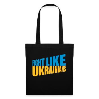 fight like ukrainians quote - Tote Bag - black - Front