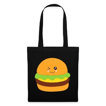 Kawaii, burgers, fast food - Tote Bag - black - Front