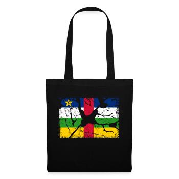Zentralafrikanische Republik VINTAGE - Stoffbeutel - Schwarz - Vorne