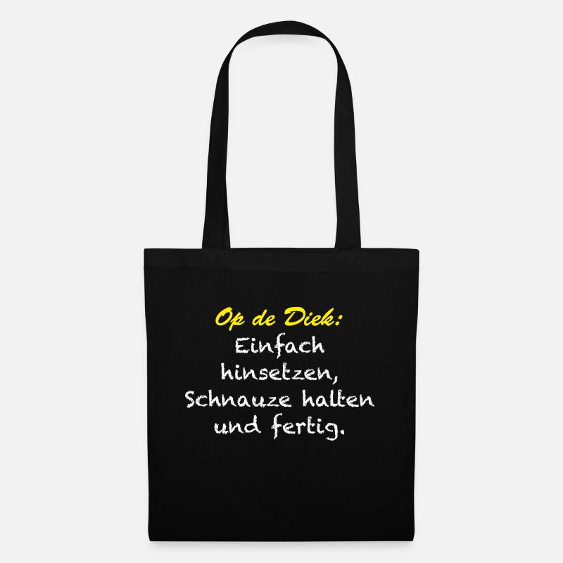 004 Nordseeaner Op de Diek - Hell - Stoffbeutel - Schwarz