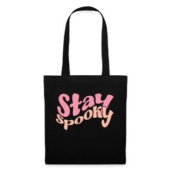 Halloween PNG PINK STAY SPOOKY WEB - Tote Bag - black - Front