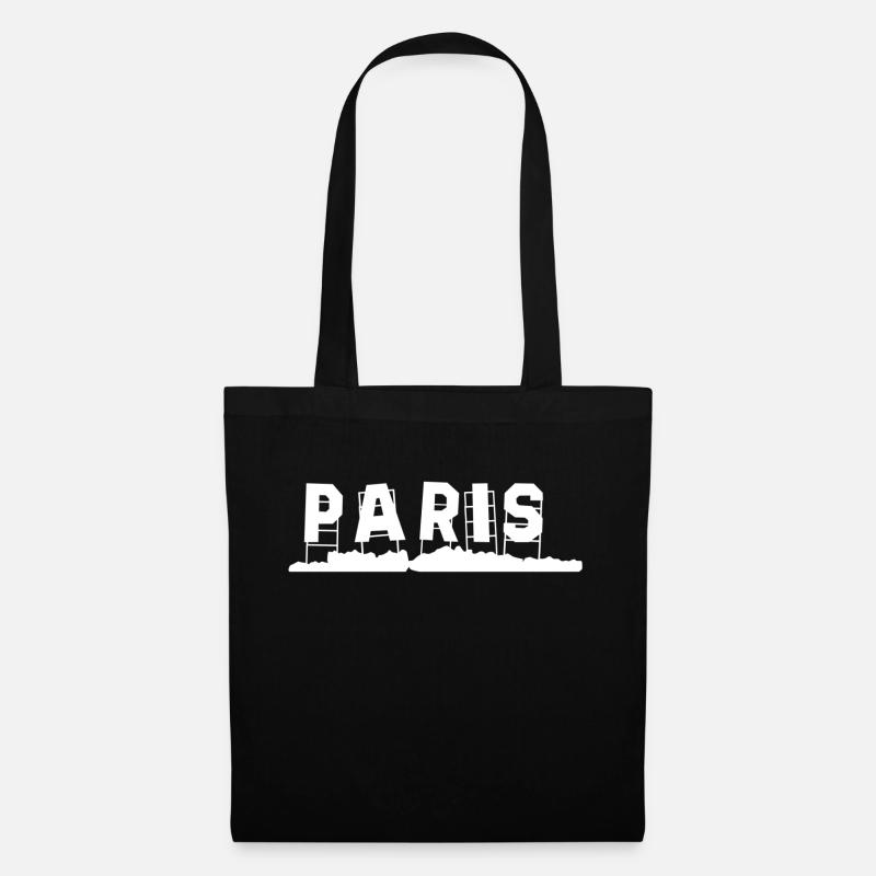 Paris - Stoffbeutel - Schwarz
