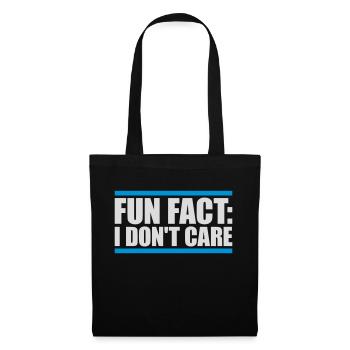 I don't care fact - Tote Bag - black - Front