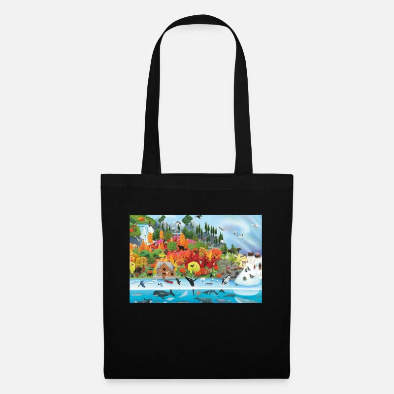 Canada Wilderness Hidden Object - Tote Bag - black