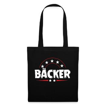 Bäcker Beruf - Stoffbeutel - Schwarz - Vorne