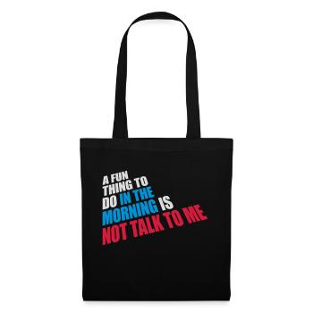 ne me parle pas - Sac en tissu - noir - Devant