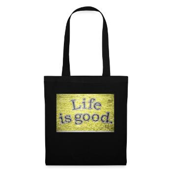 La vie est bonne Graffiti - Sac en tissu - noir - Devant