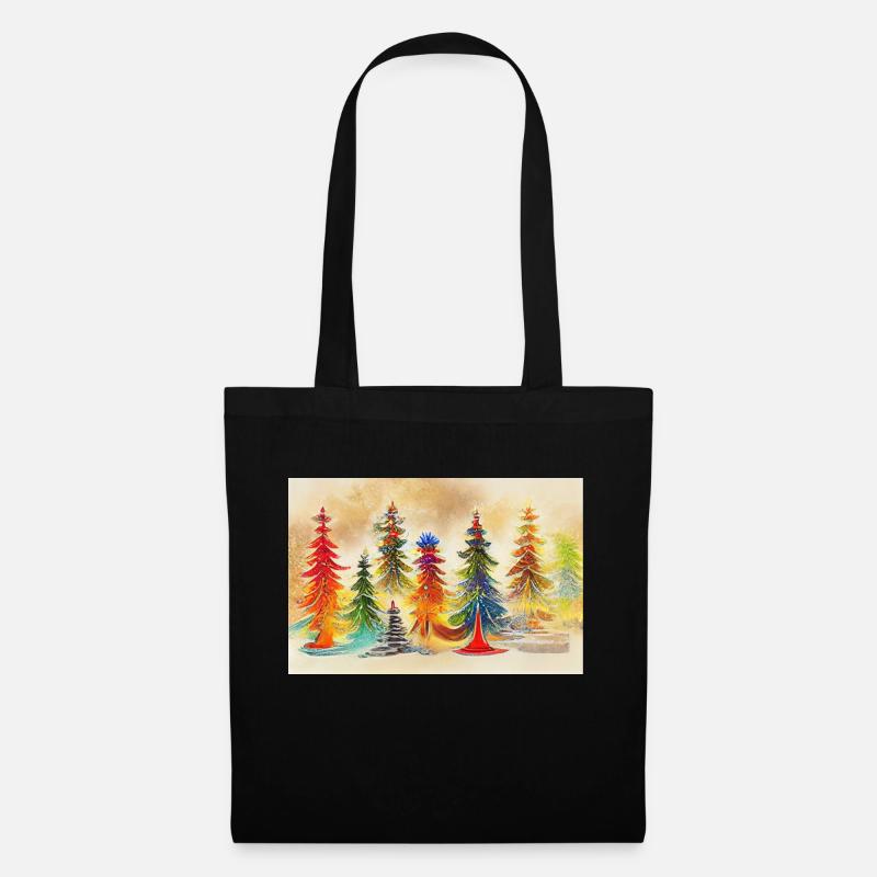 Artistic Christmas Tree - Tote Bag - black