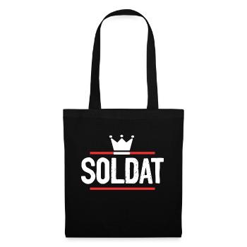 Soldat Beruf - Stoffbeutel - Schwarz - Vorne