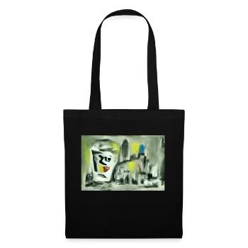 Abtaktes Bild -La ville coule - Sac en tissu - noir - Devant