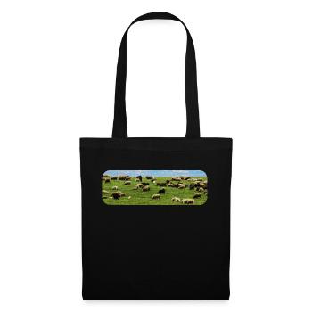 Flock of sheep grazing - Tote Bag - black - Front