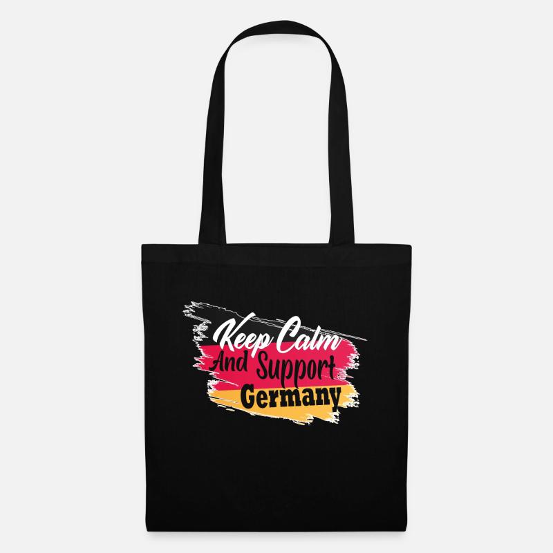 keep calm and support Germany - Stoffbeutel - Schwarz
