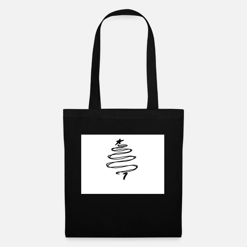 Weihnachten, Weihnachtsbaum, Tannenbaum - Stoffbeutel - Schwarz