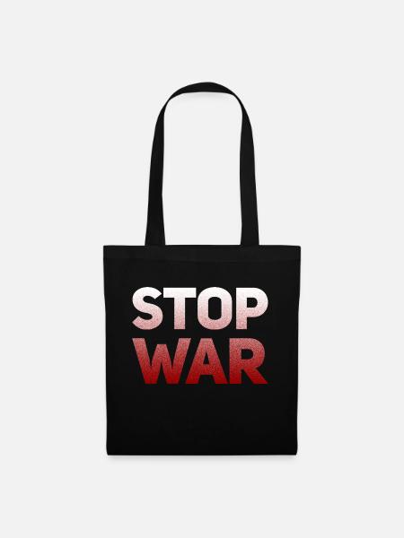 Stop War - Stoffbeutel - Schwarz