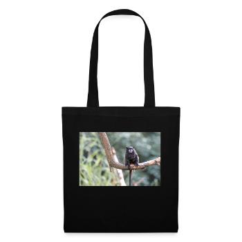 Tamarin à manteau noir Schwarzrückentamarin - Sac en tissu - noir - Devant
