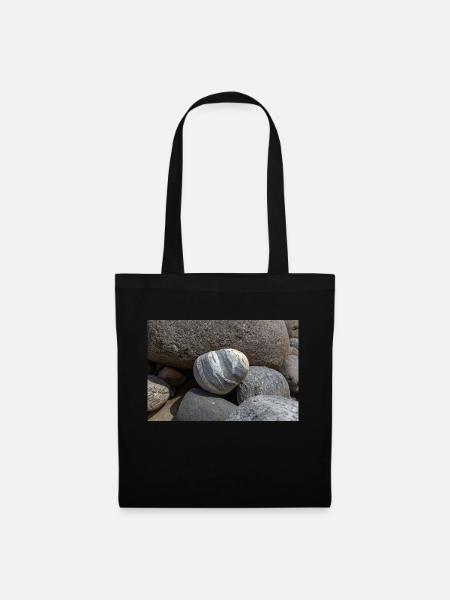 caillou dans les rochers - Sac en tissu - noir