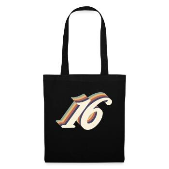 16e anniversaire vintage - Sac en tissu - noir - Devant