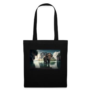 Thailand Elephant Travel Temple Bangkok Gift - Tote Bag - black - Front